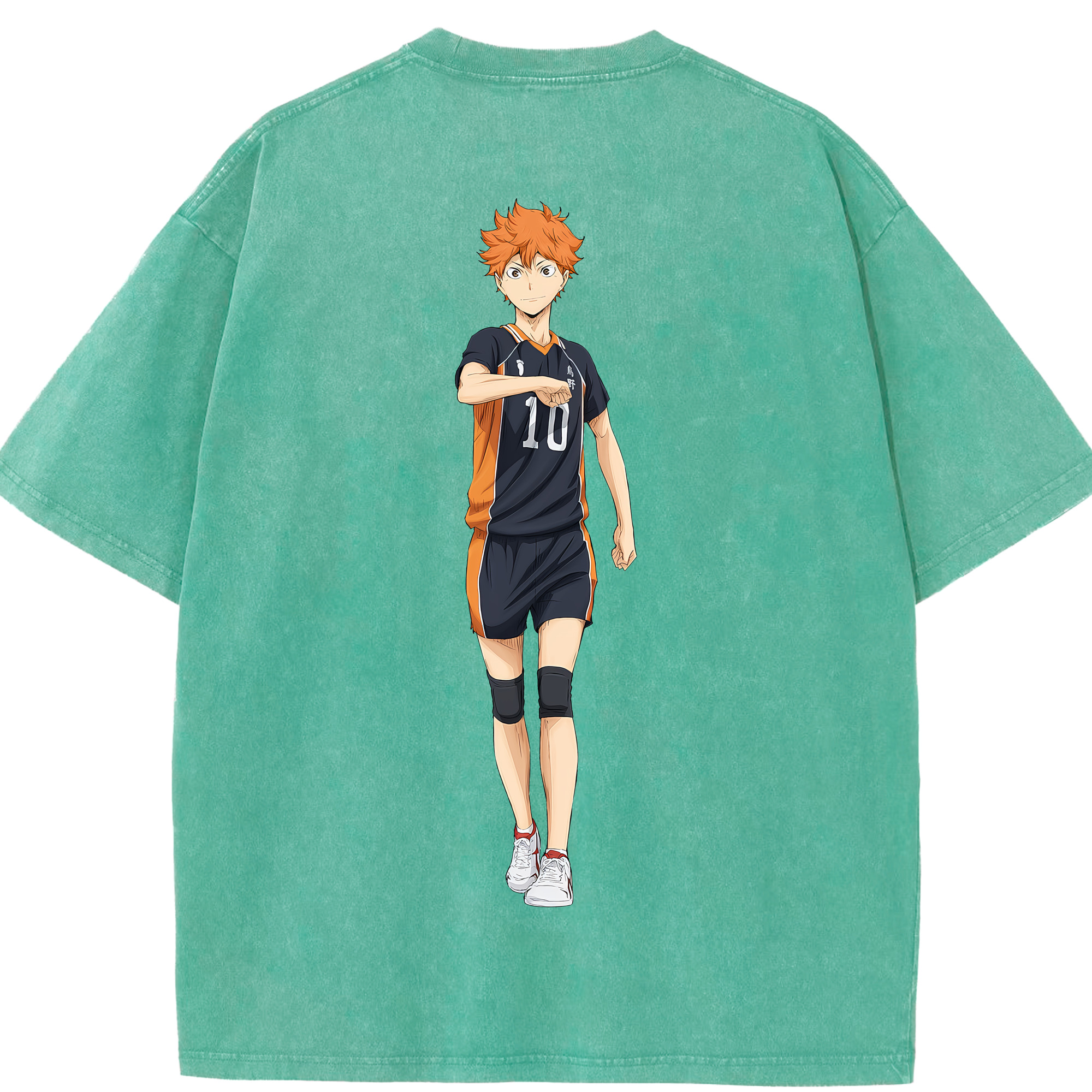 （画像用） ハイキュー!! Haikyu!! 綿100% ヴィンテージ風 半袖Tシャツ（背面プリント）